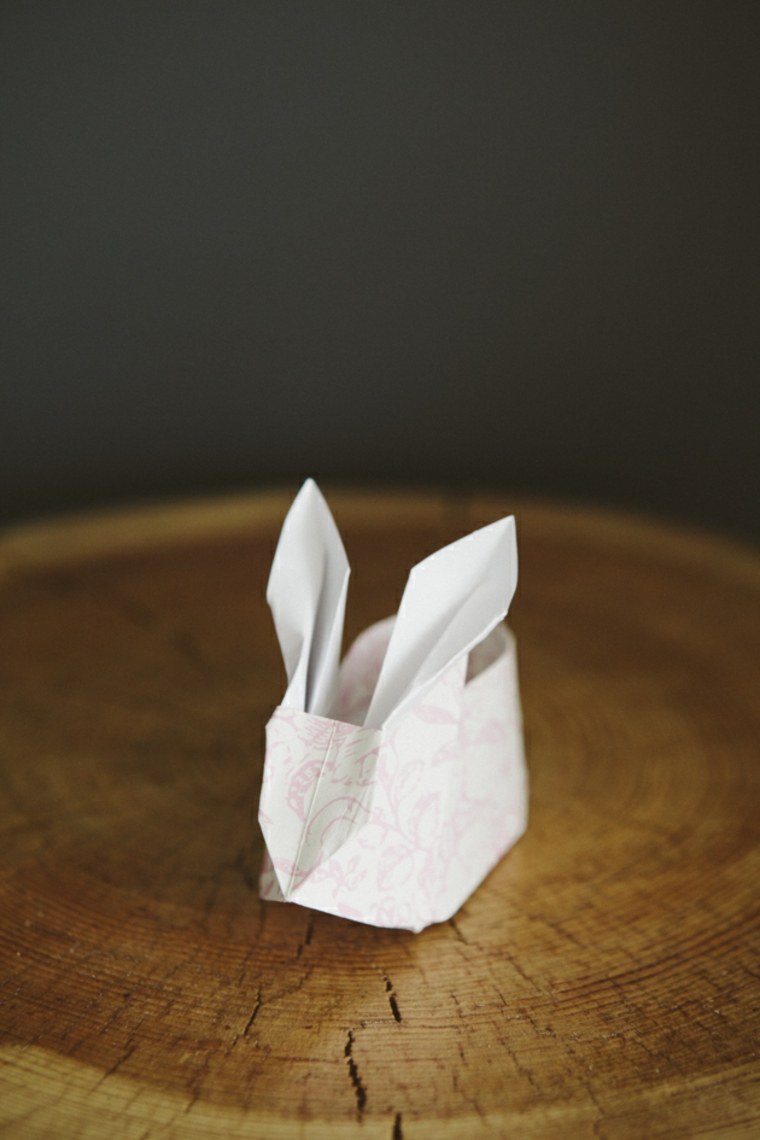 dekorasjon for påske idé origami kanin papir diy aktivitet barn diy påske