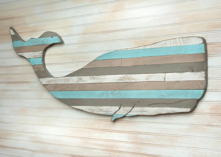 pallet timber whale wall