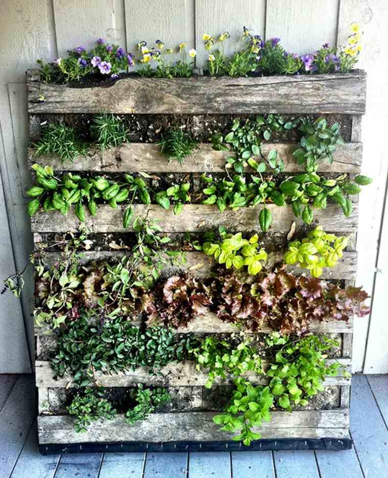 wooden pallet idea flowers vertical gardens