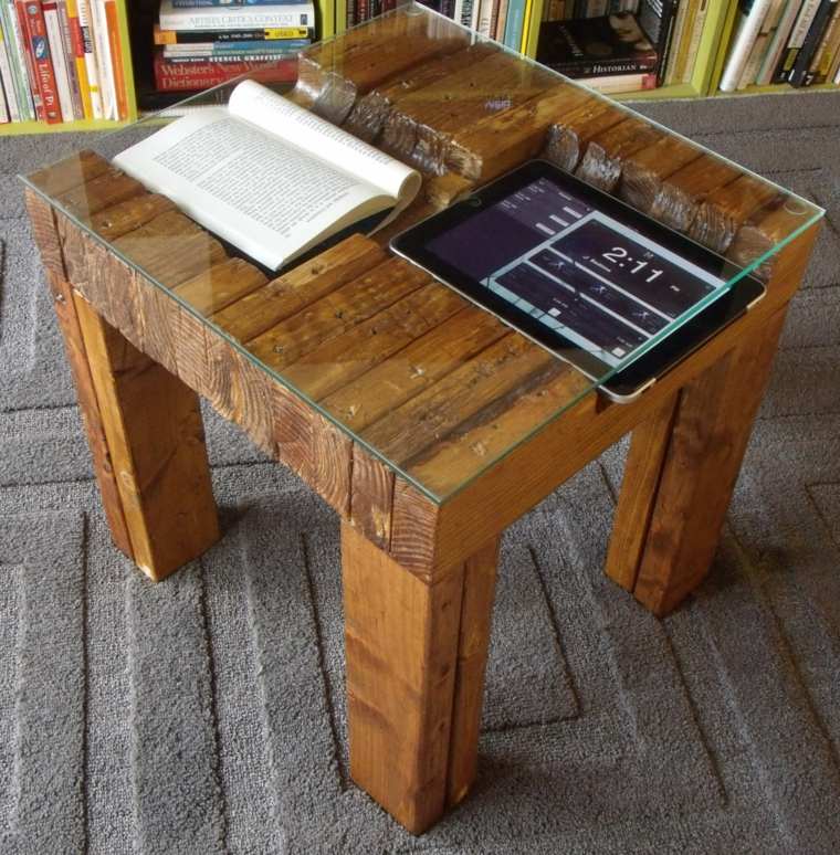 wooden pallet coffee table design living room idea sofa'angle