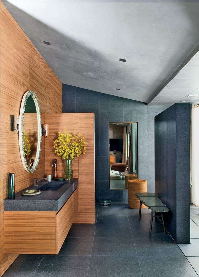 color palette bathroom-gray-wood-model