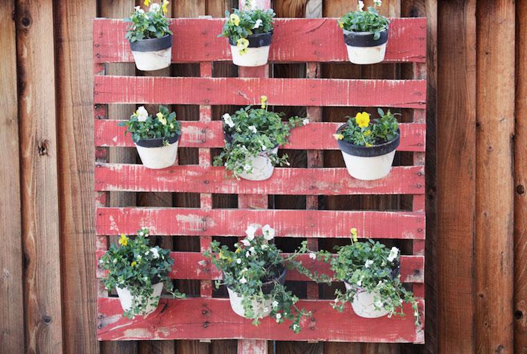 wooden pallet diy pots flowers ideas