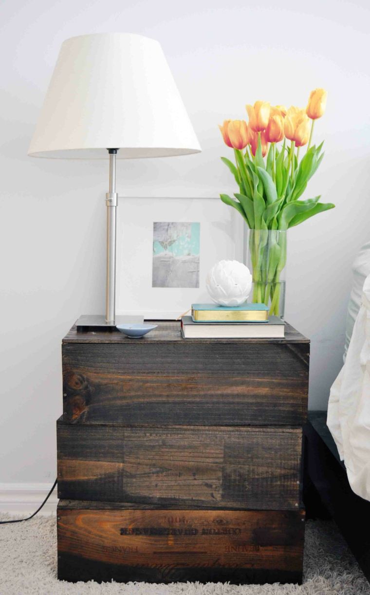 pallet furniture bedside table