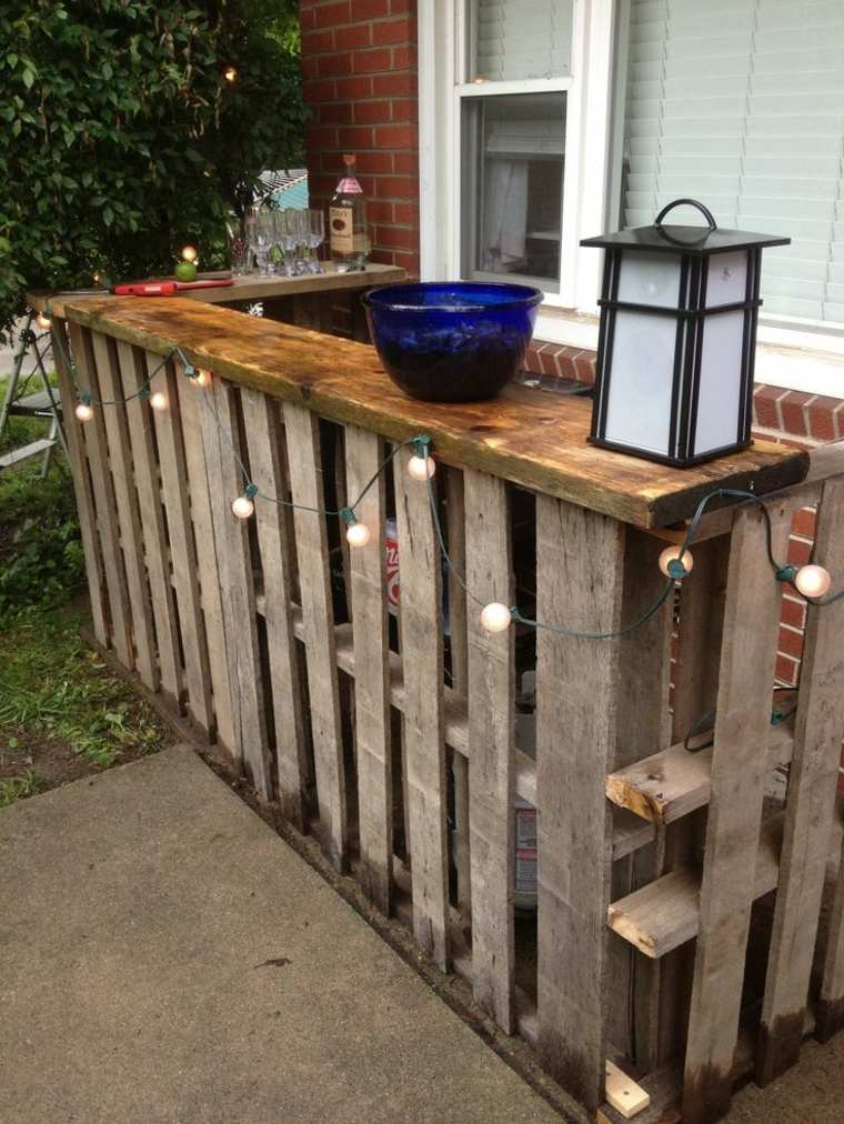 bar in pallet wood DIY furniture cheap