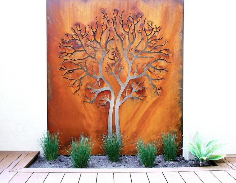 steel wall panel modern garden