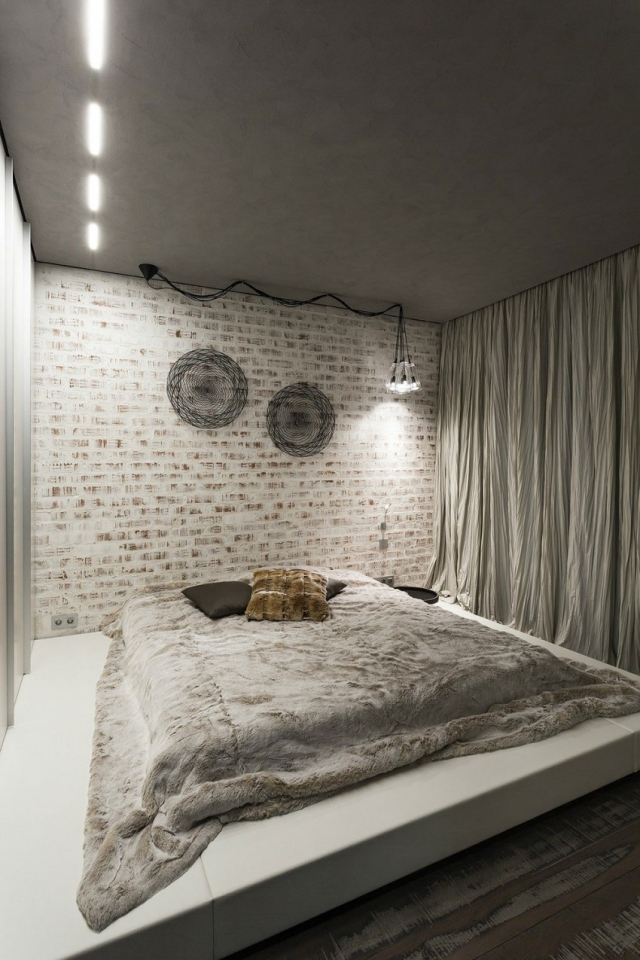 wallpaper-brick-bedroom-bed-brick-white-wall-accessories wallpaper