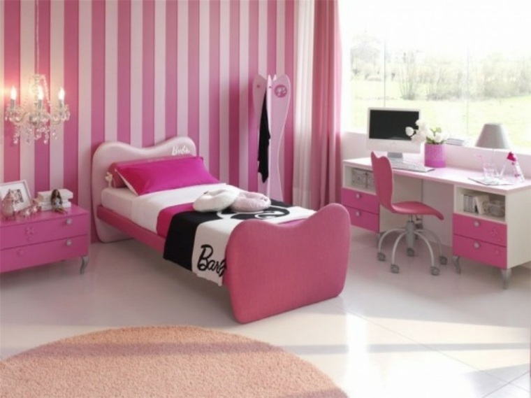 bedroom headboard wallpaper pink bedroom girl idea floor mat bed