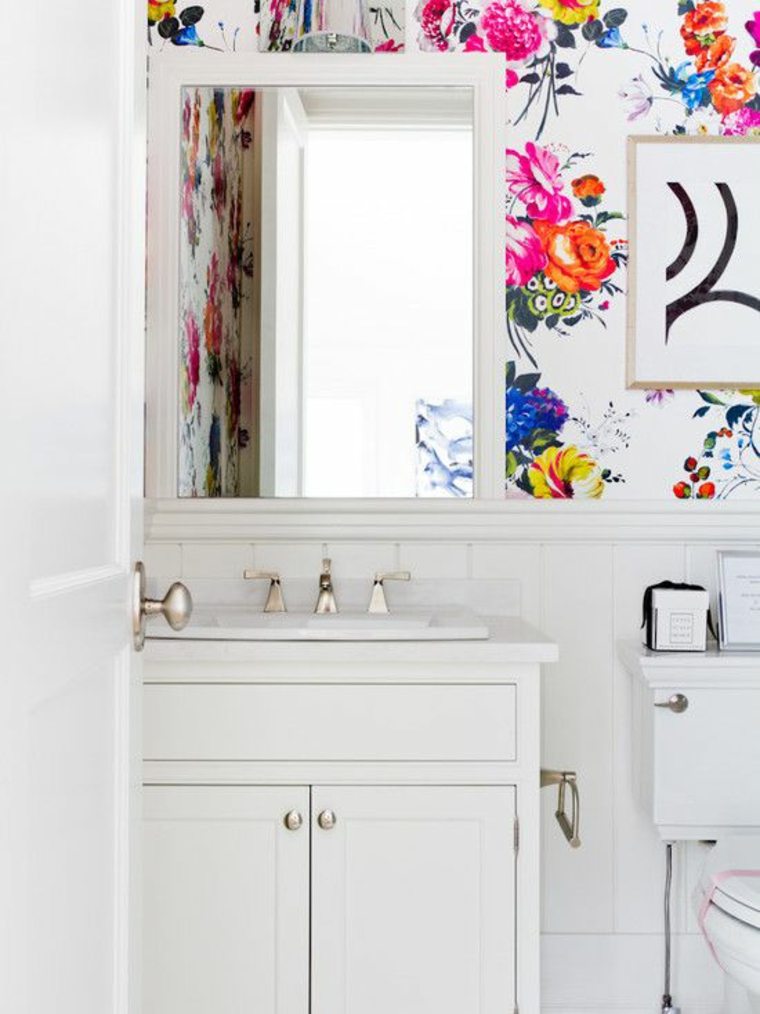 wallpaper for bathroom flowers vanity bathroom mirror
