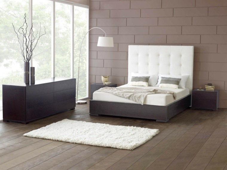 deco idea bedroom natural colors beige gray wood furniture