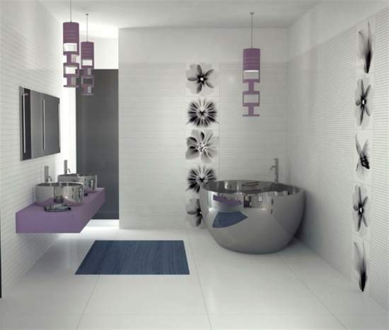 wallpaper for contemporary bathroom