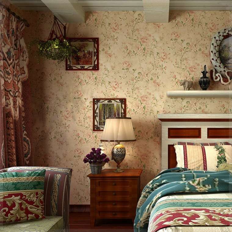 vintage wallpaper deco country chic