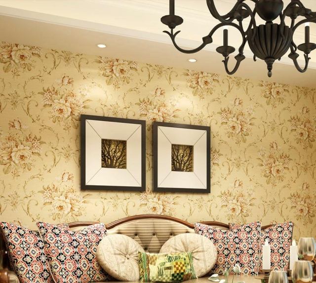 wallpaper-vintage-living-floral motifs