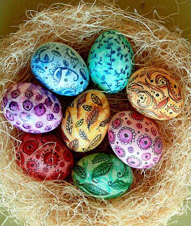 velikonočna ideja deco jajca tradicija sodobna košarkaška tradicija ortodoksna trda jajca trend moderna mešanica tradicije