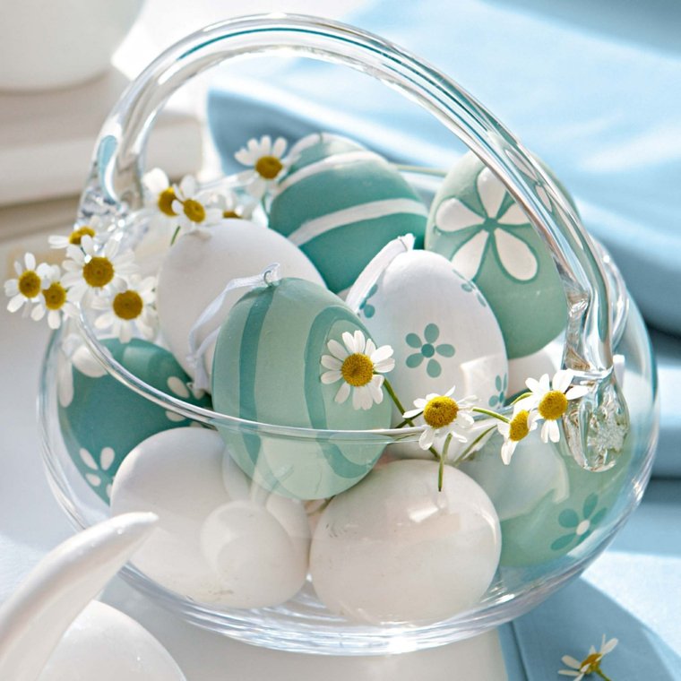 easter table decoration eggs coloring idea