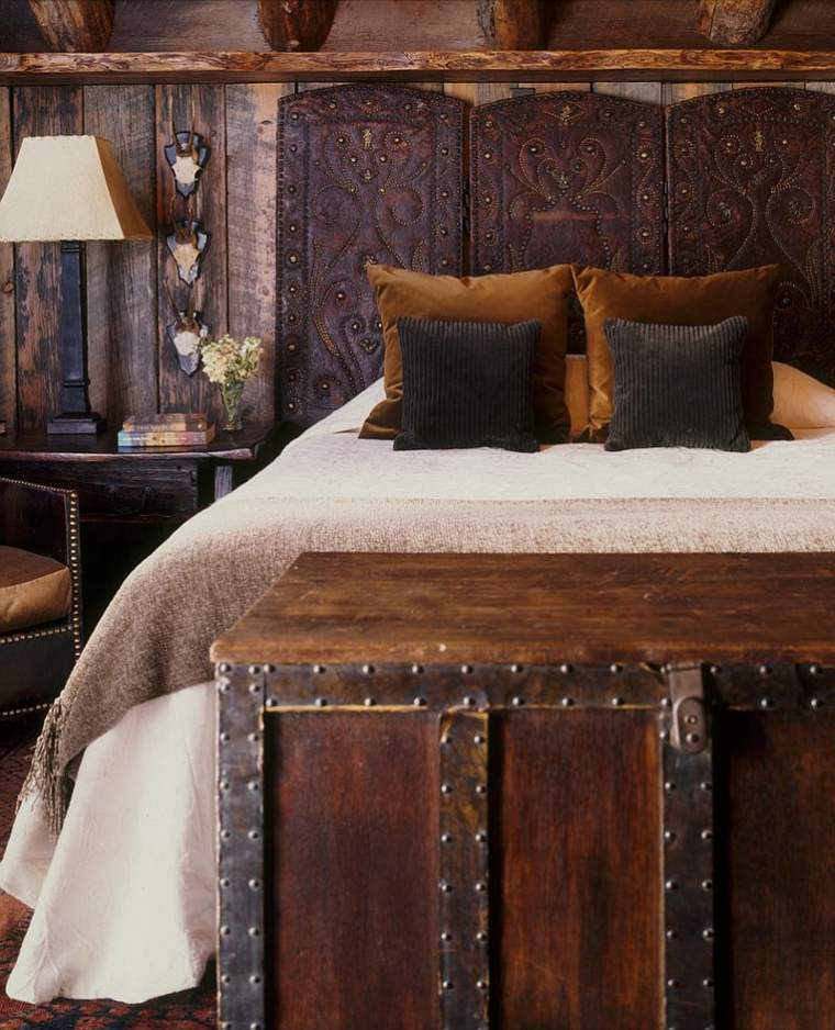 antique screen transformed into headboard