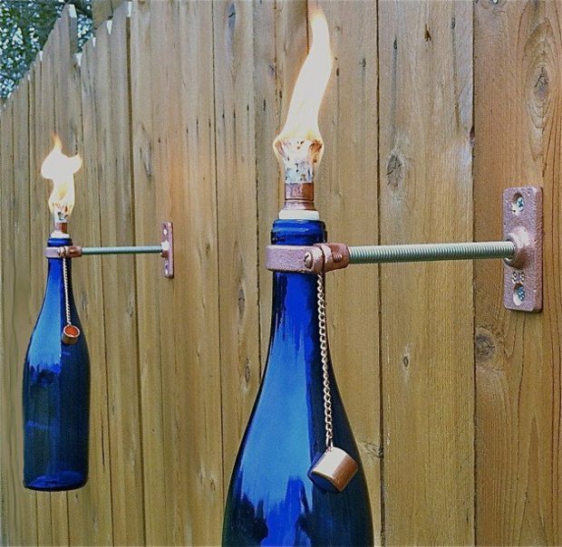 pare your walls with recycled torches