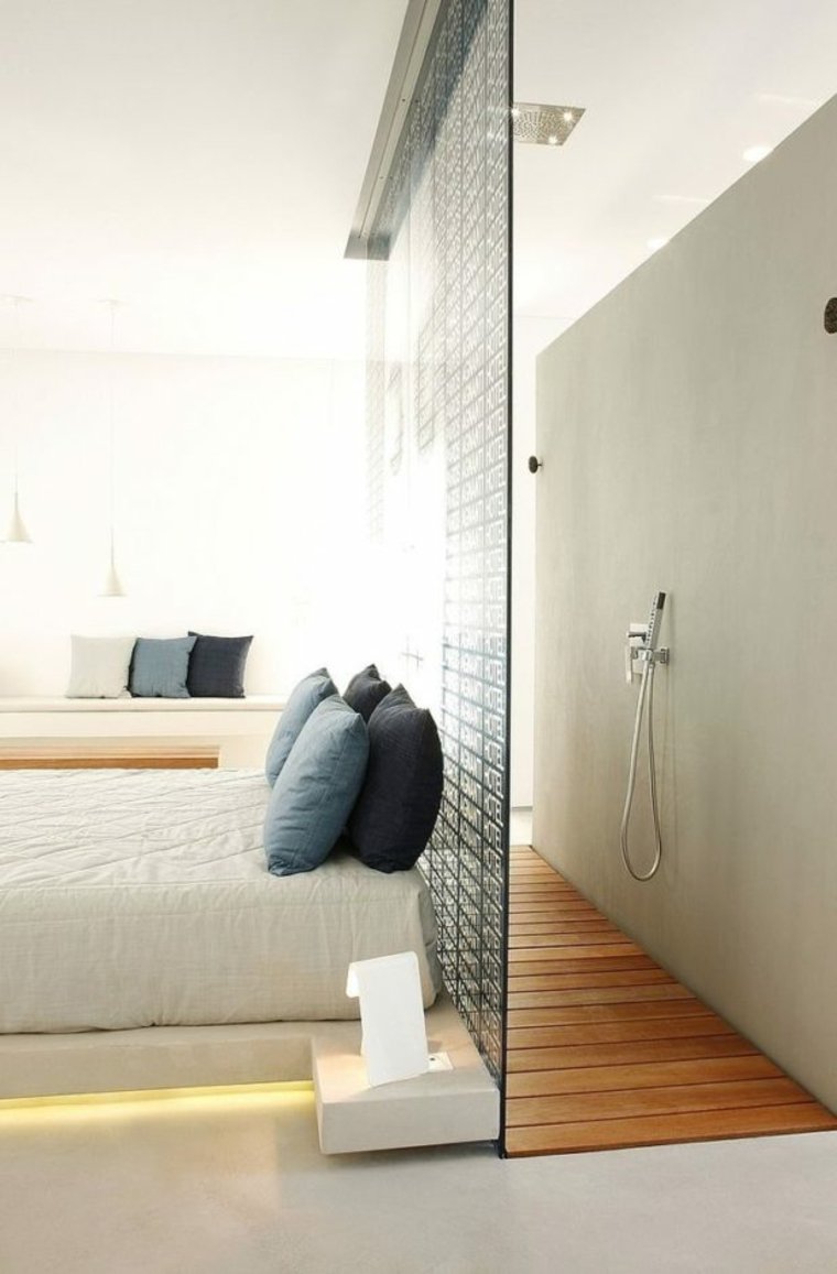 shower wall small bathroom design idea