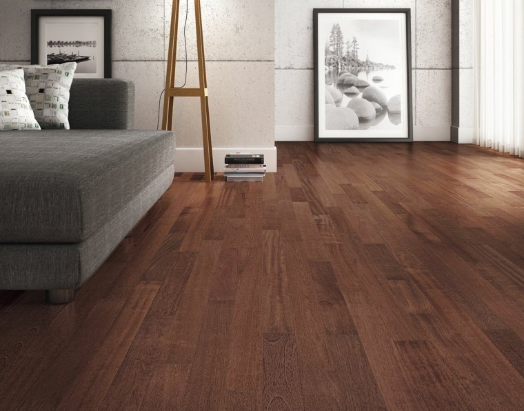 Cherry floor Parquet floor floating poses Living rooms