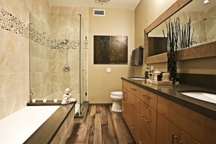 floating floors deco bathrooms Zen with wood