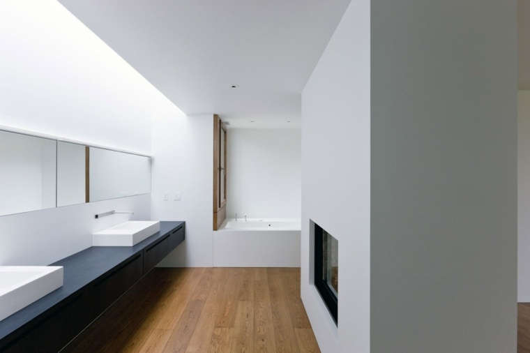 floating floor minimalist parquet bathrooms