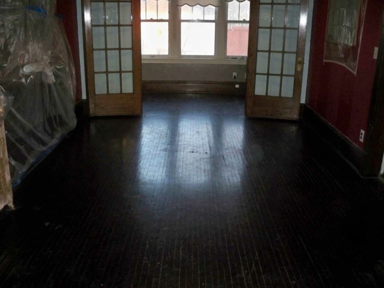 black parquet piece-doors-wood-brown