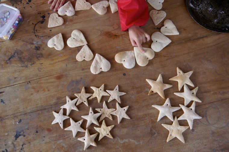 salt dough star idea modeling deco christmas making heart