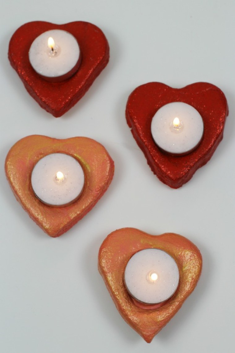 idea modeling candle pot heart christmas decoration