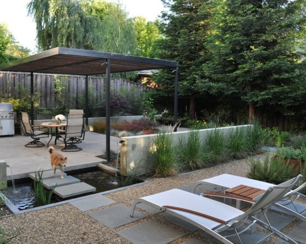 modern garden patio