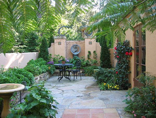 small garden patio cozy italian style