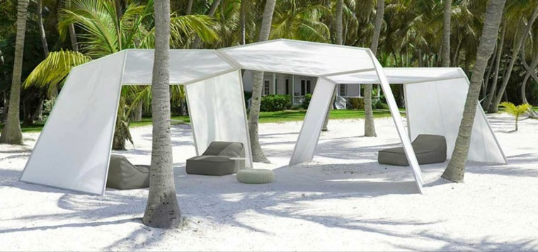 tent white garden landscaping outdoor terrace deco idea paola lenti