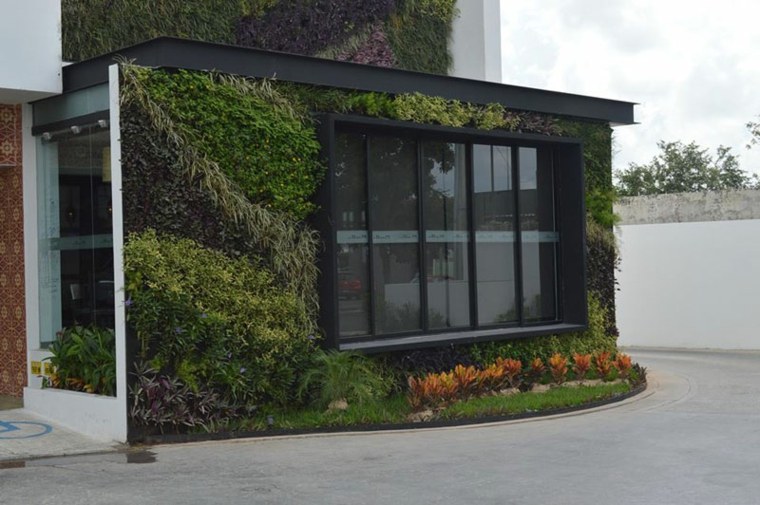 photo pavilion modern urban garden wall