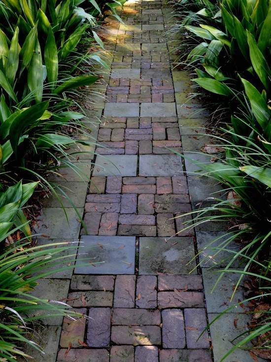 paved path garden landscape