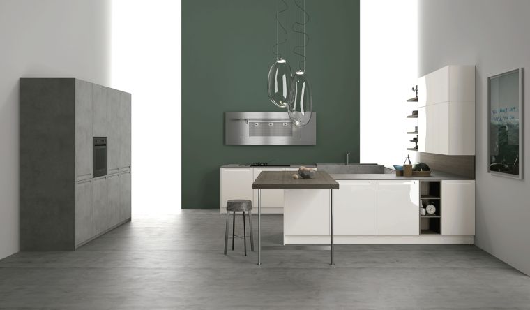 white kitchen paint modern design dark green wall color