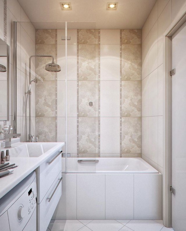 painting-room-bathroom-small-tile-beige accents, bright-white furniture