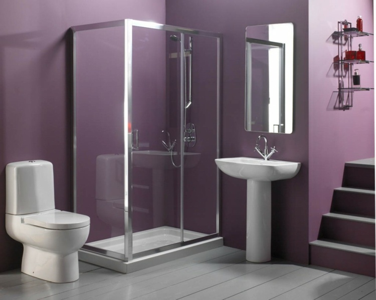 purple bathroom paint