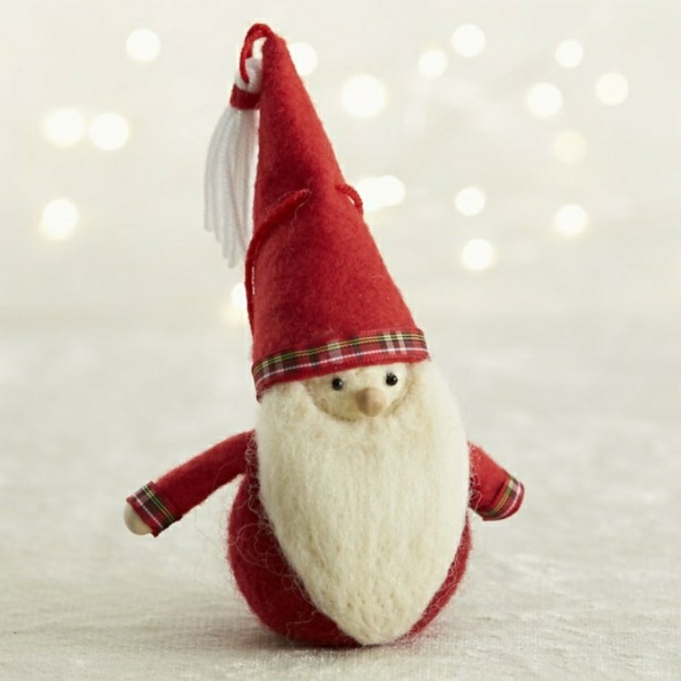 Christmas decoration to make yourself idea Santa Claus in wool