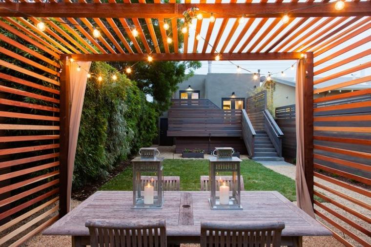 pergola-wood-lighting garland-light