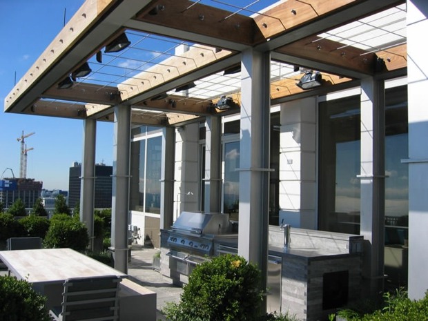 pergola design lejlighed garden urban steel