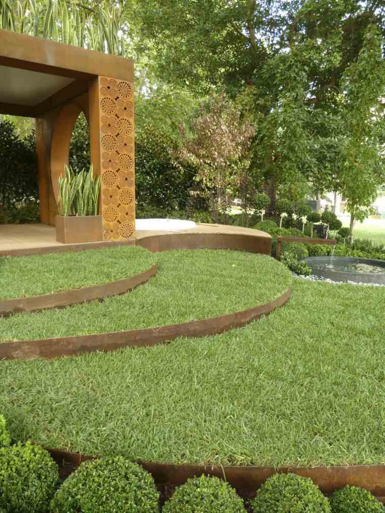 materials pergola garden steel corten