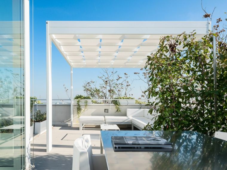 pergola white garden design