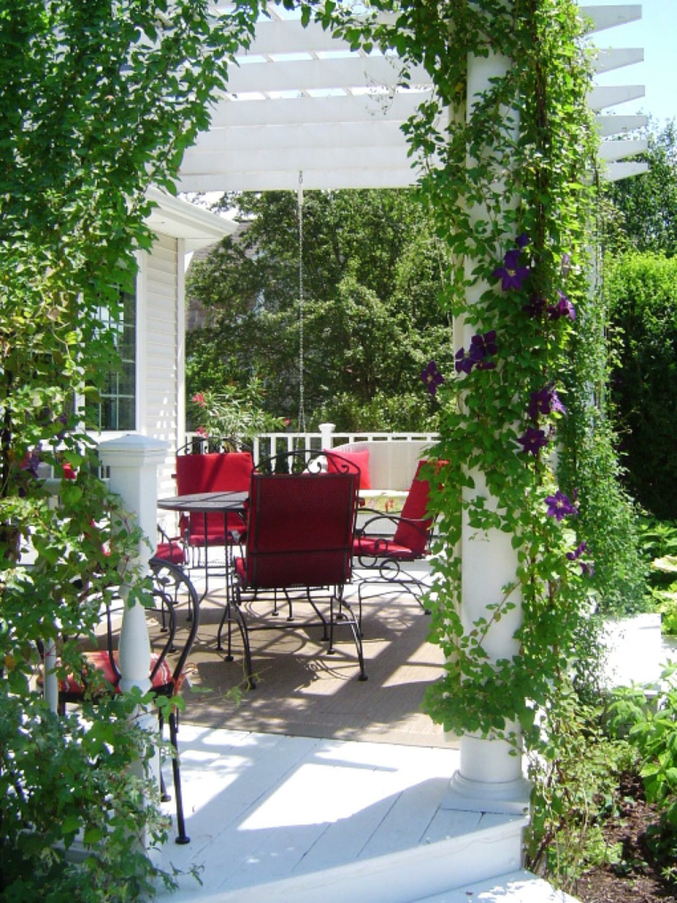 pergola garden-wood-white-modern