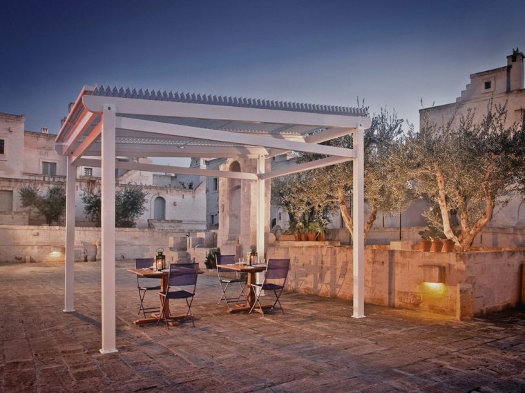 modern wood garden pergola