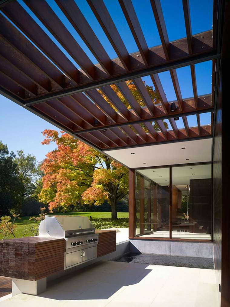 pergola garden modern wood