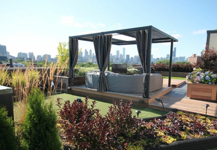 garden shading pergola deco contemporary terrace