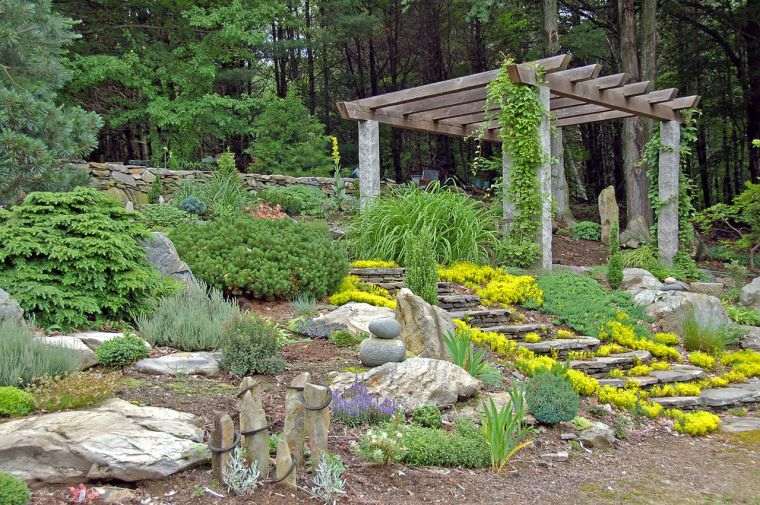 pergola tonelle plant garden zen design