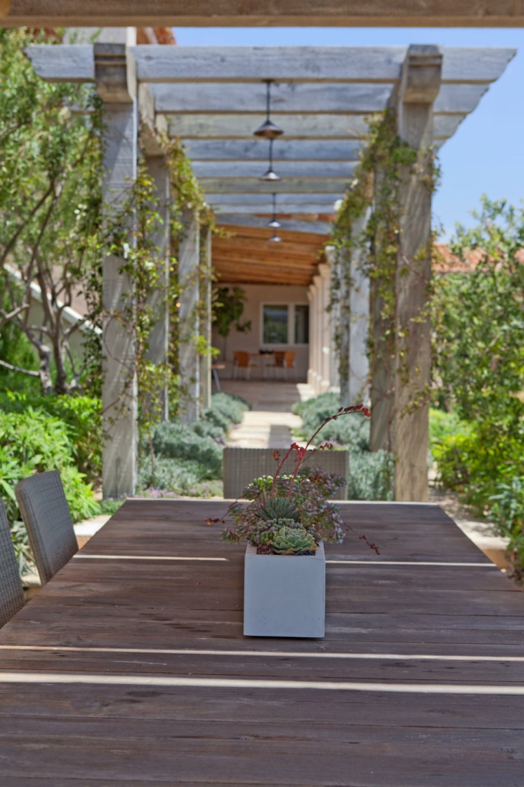 pergola rustic style garden