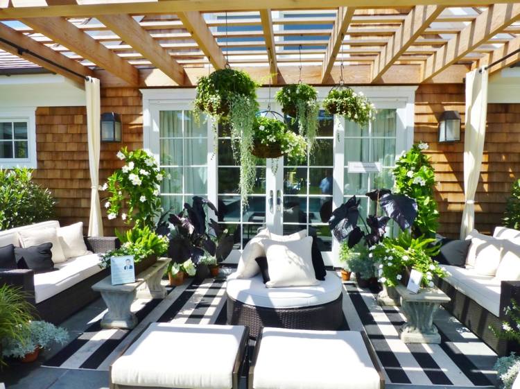 pergola terrace furnishing idea