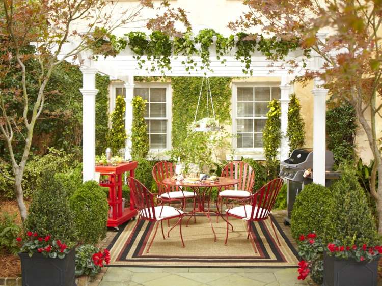 pergola white terrace idea