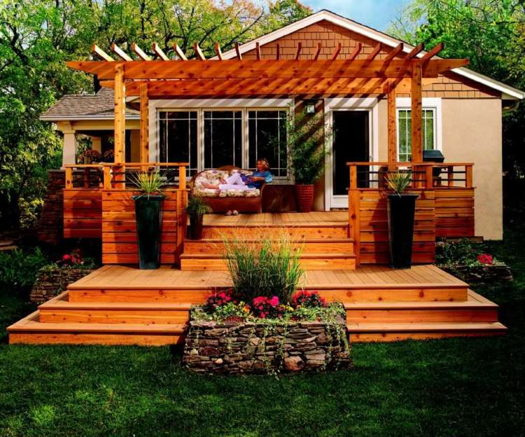 pergola terrace deco wood