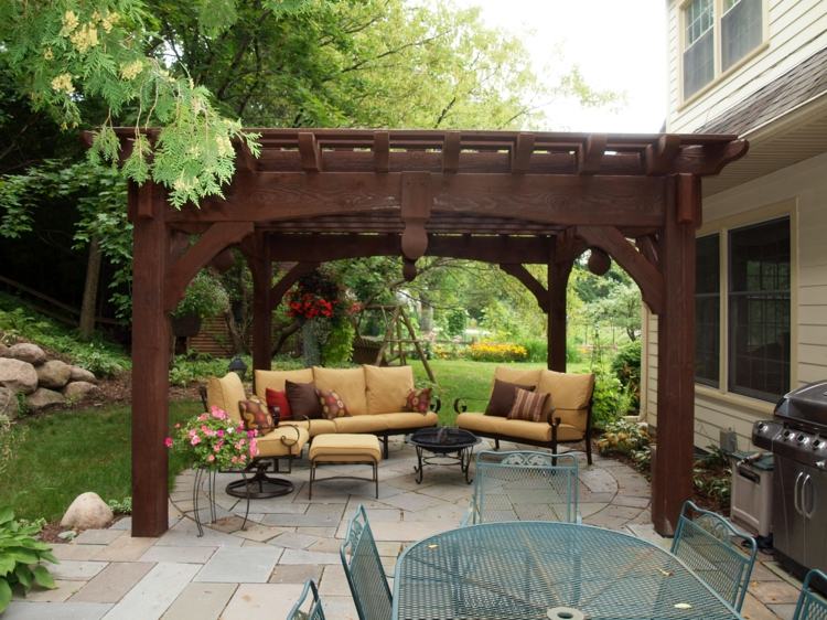 pergola terrace solid wood